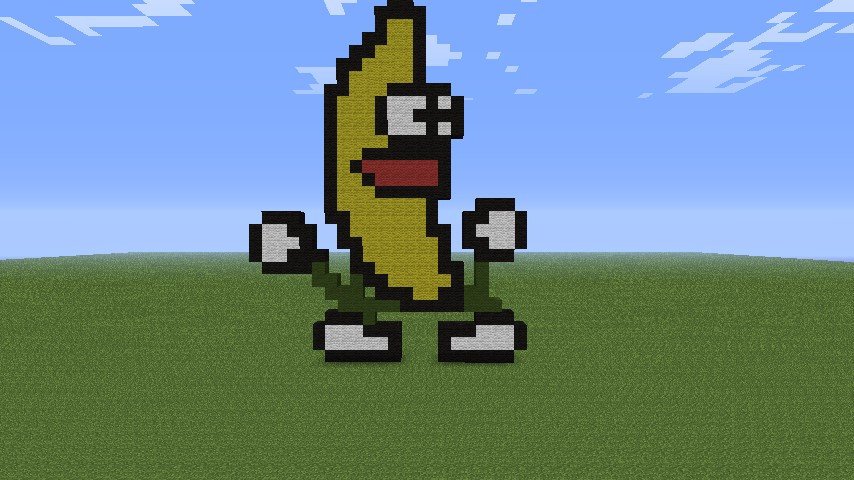 Minecraft Pixel Art Banana Banana Phone Pixel Art Minecraft Project