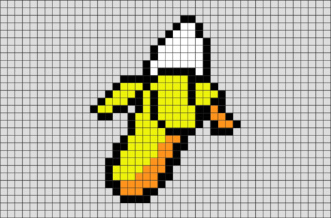 Minecraft Pixel Art Banana Banana Pixel Art – Brik