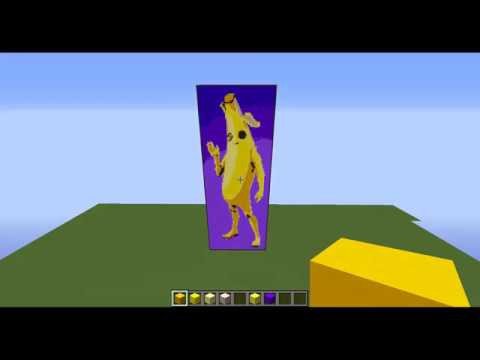 Minecraft Pixel Art Banana Minecraft Pixel Art fortnite Banana Skin Peely