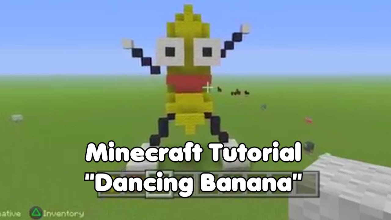 Minecraft Pixel Art Banana Minecraft Pixel Art Tutorial Dancing Banana