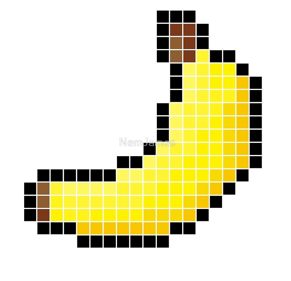 Minecraft Pixel Art Banana &quot;8 Bit Pixel Banana &quot; by Nemjames