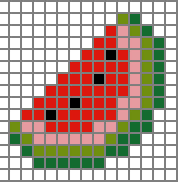 Minecraft Pixel Art Grid Minecraft Melon Pixel Art Grid by Dragonshadow3 On Deviantart