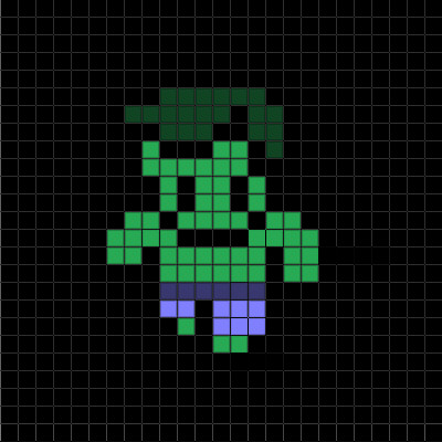 Minecraft Pixel Art Grid Pixel Art Incredible Hulk Minecraft Building Idea S