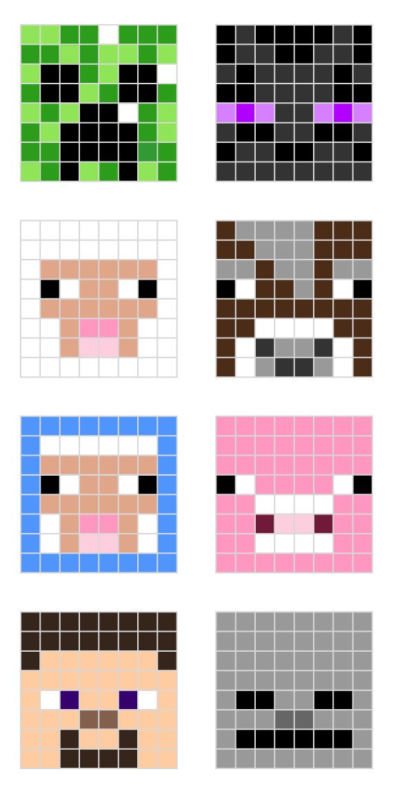 Minecraft Pixel Art Templates Minecraft Pixel Art Templates — All for the Boys