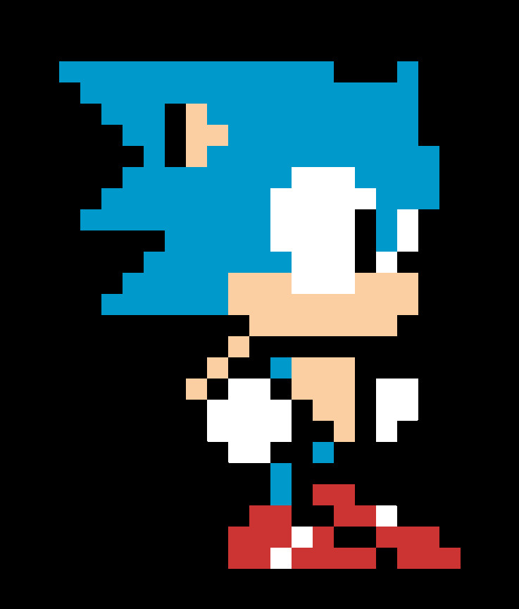Minecraft Pixel Art Templates sonic the Hedgehog Pixel Art Templates