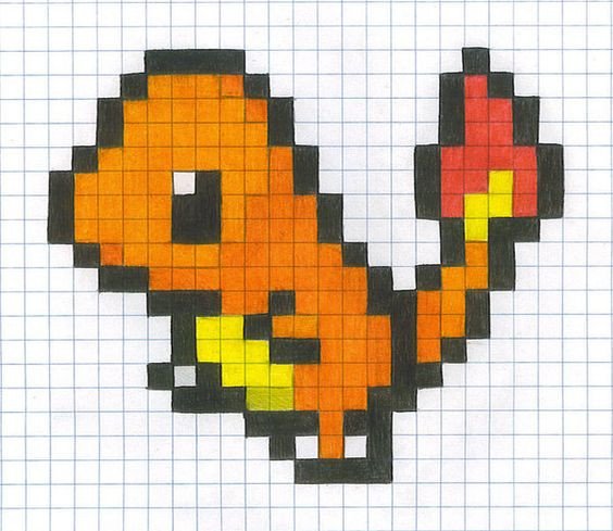 Minecraft Pokemon Pixel Art Grid Minecraft Pixel Art Pokemon Grid Charmander Iroeuopz