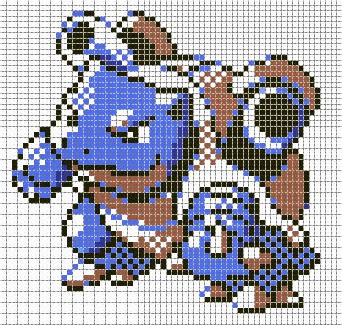 Minecraft Pokemon Pixel Art Grid Sandylandya Outlook Blastoise by Hama Girl On