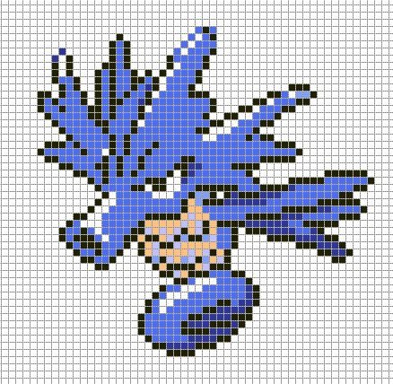 Minecraft Pokemon Pixel Art Grid Sandylandya Outlook Seadra by Hama Girl