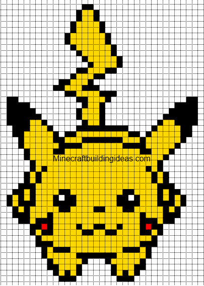 Minecraft Pokemon Templates Minecraft Pixel Art Templates Pikachu