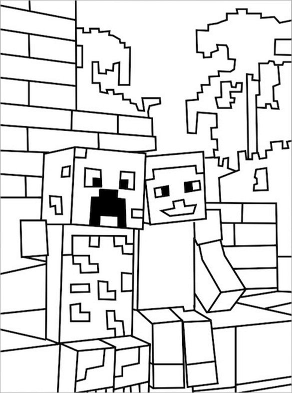 Minecraft Printable Coloring Pages 16 Minecraft Coloring Pages Pdf Psd Png