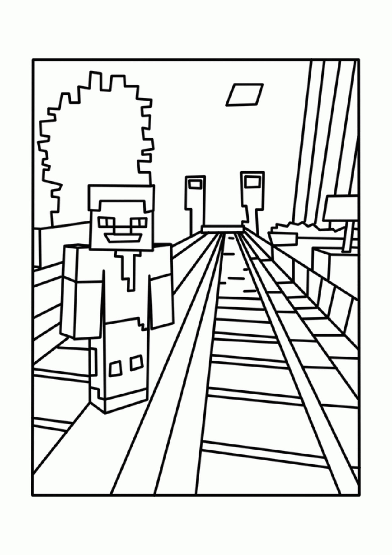 Minecraft Printable Coloring Pages Printable Minecraft Coloring Pages Coloring Home