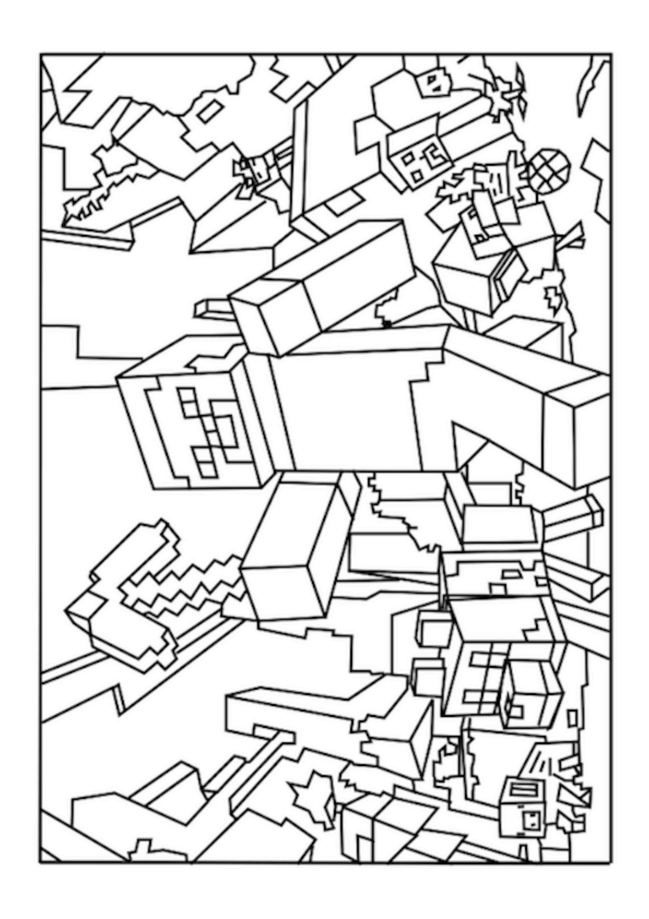 Minecraft Printable Coloring Pages Printable Minecraft Coloring Pages Coloring Home