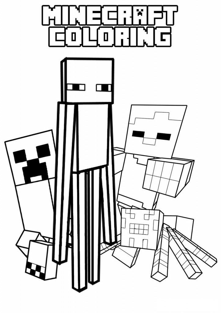 Minecraft Printable Coloring Pages Printable Minecraft Coloring Pages Coloring Home