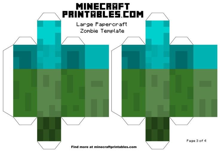 Minecraft Zombie Template 126 Best Images About Minecraft Printable Papercrafts On