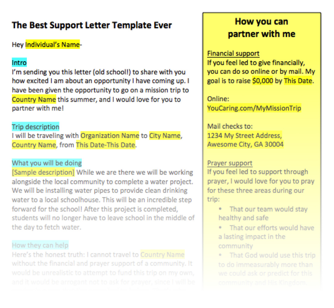 Ministry Support Letter Template the Best Support Letter Template Ever Seriously