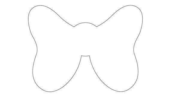 Minnie Mouse Bow Outline Bow Template Kids Parties Pinterest