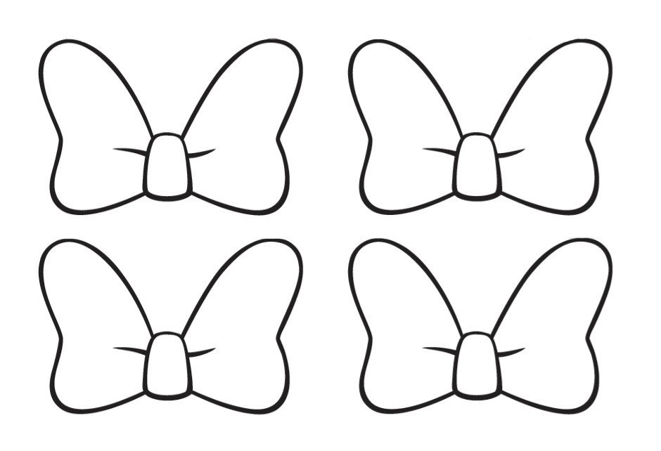 Minnie Mouse Bow Outline Printable Mickey Mouse Ears Template Cliparts