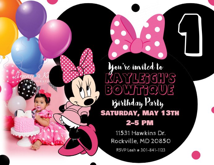 Minnie Mouse Invitation Maker Minnie Mouse Birthday Invitation Template