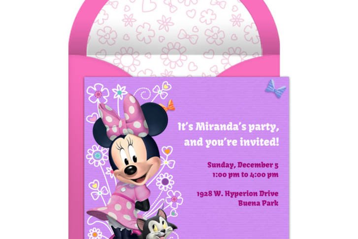 Minnie Mouse Invitation Maker Minnie Mouse Party Line Invitation