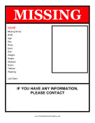 Missing Person Flyer Template Free Flyer Templates