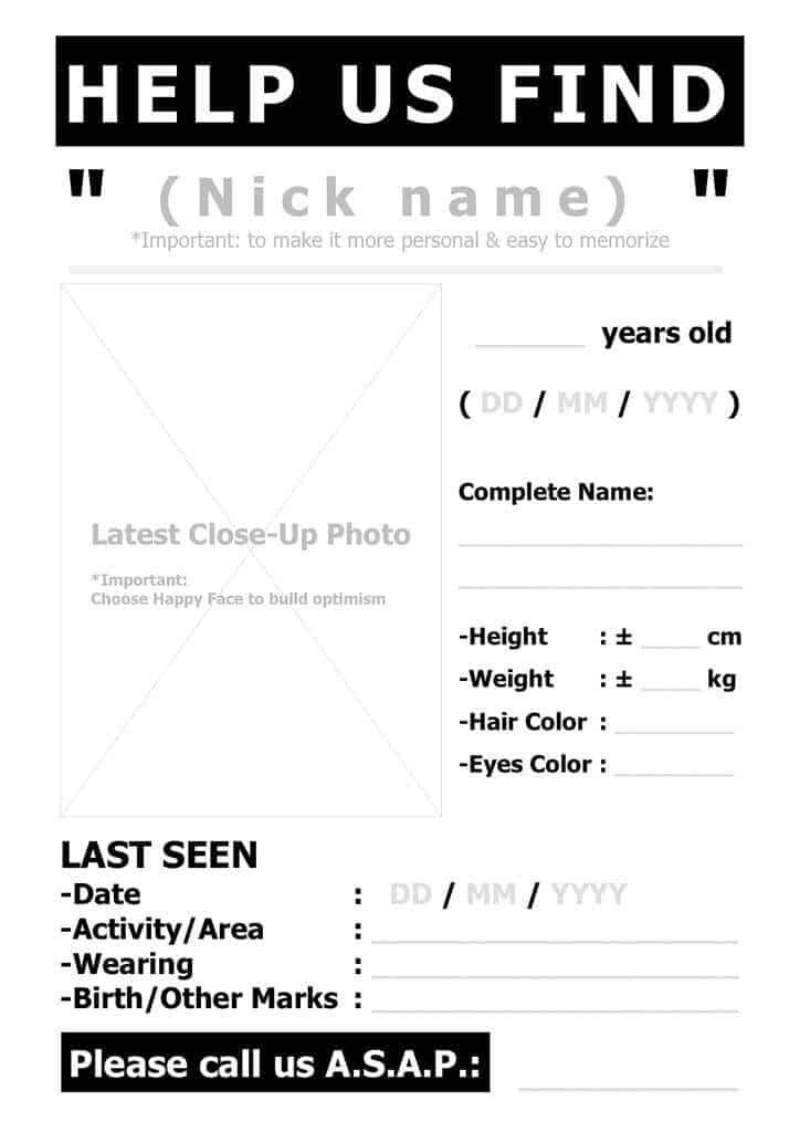 Missing Person Flyer Template top 5 Resources to Get Free Missing Person Poster