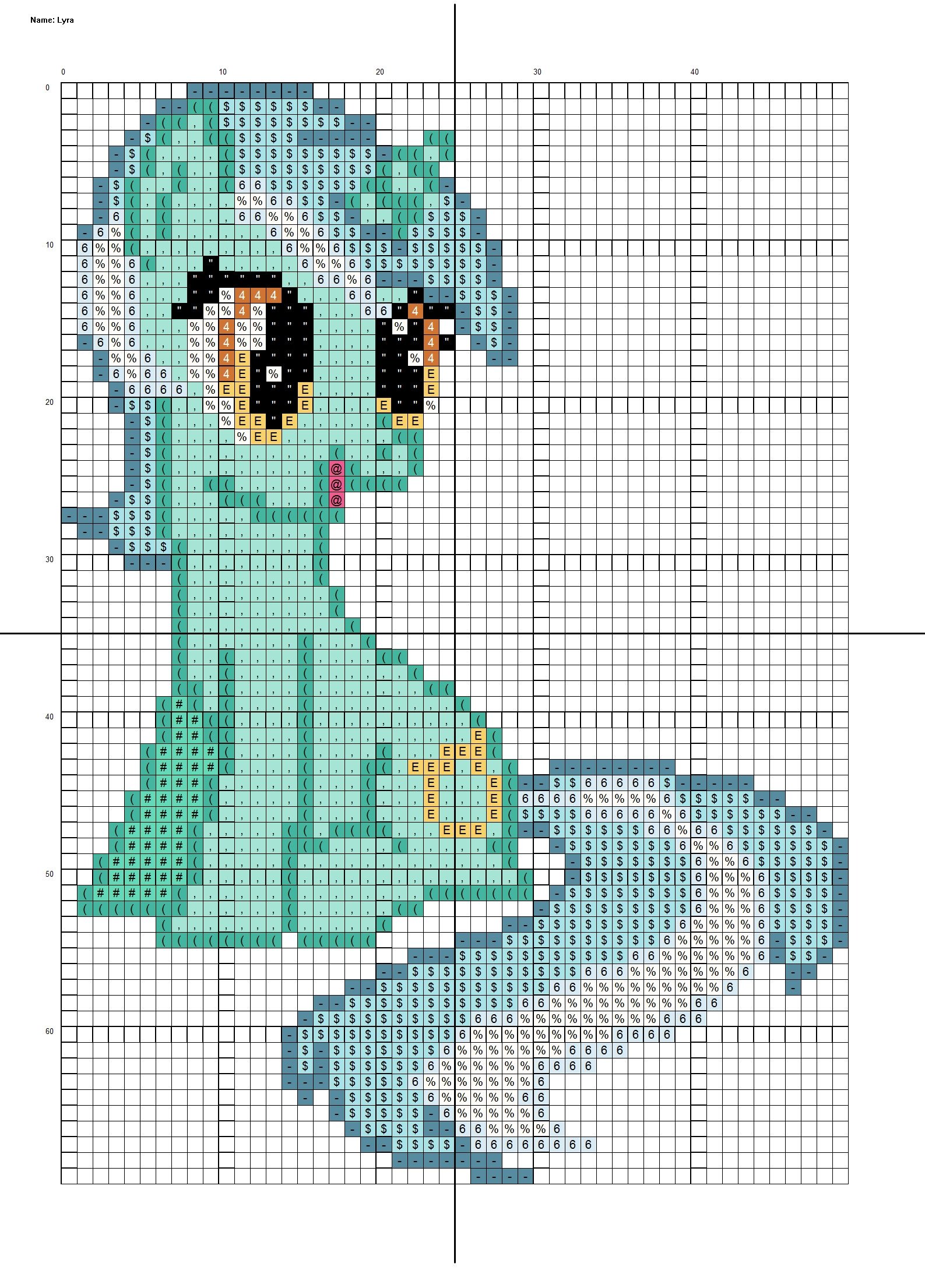 Mlp Pixel Art Template Mlp Friendship is Magic Lyra