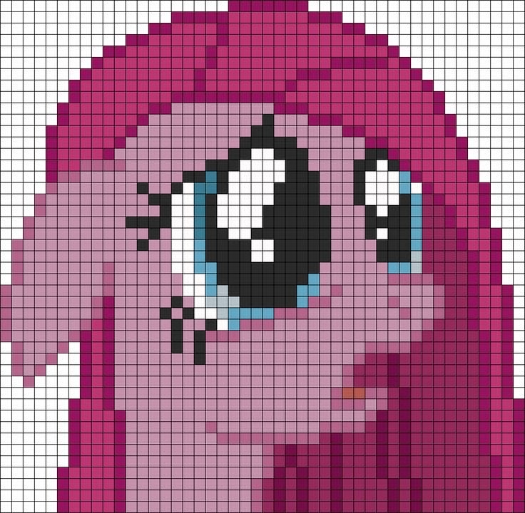 Mlp Pixel Art Template Mlp Pinkamena Perler Bead Pattern