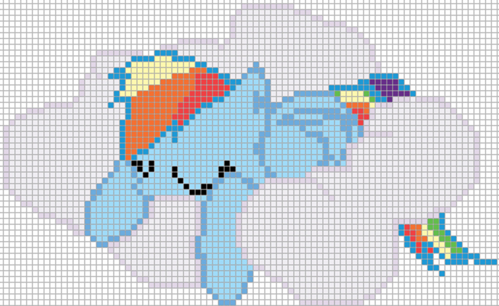 Mlp Pixel Art Template Rainbow Dash Sleeping Pixel Art Template by Mlp