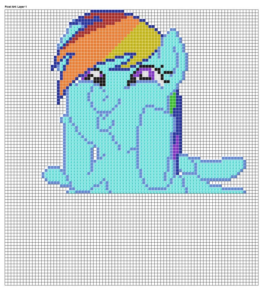Mlp Pixel Art Template Rainbow Dash why Wub Woo Pixelart by Xxchippy13xx On