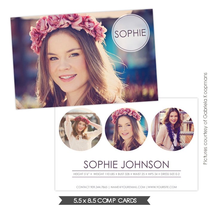 Model Comp Card Template Instant Download Modeling P Card Shop Templates