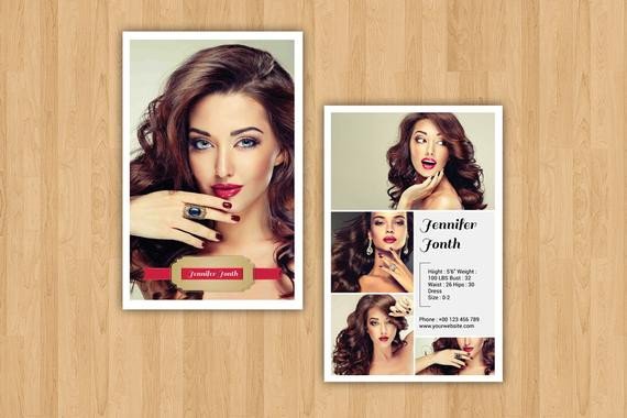 Model Comp Card Template Modeling P Card Template Fashion Model P Card
