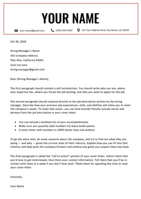 Modern Cover Letter Templates 120 Free Cover Letter Templates