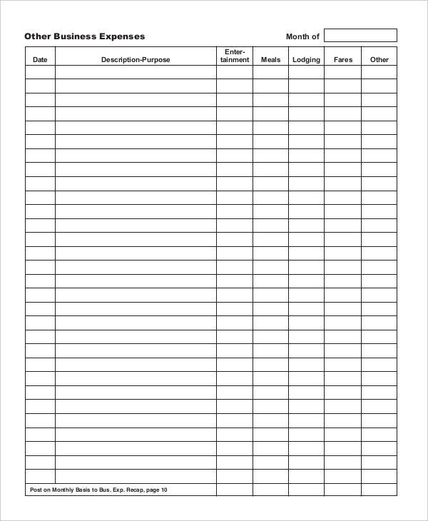 Monthly Business Expense Template 41 Expense Report Templates Word Pdf Excel