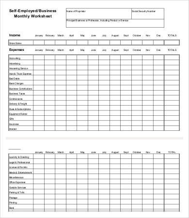 Monthly Business Expense Template Monthly Expense Sheet 9 Free Word Pdf Documents