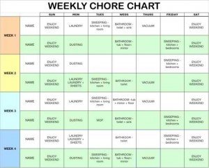 Monthly Chore Chart Template Developing Life Skills Chores Talk About Curing Autism