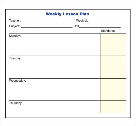 Monthly Lesson Plan Template Sample Lesson Plan 9 Documents In Pdf Word