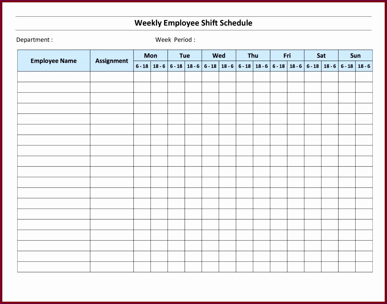 Monthly Schedule Template Excel 7 Monthly Staff Schedule Template Excel Exceltemplates