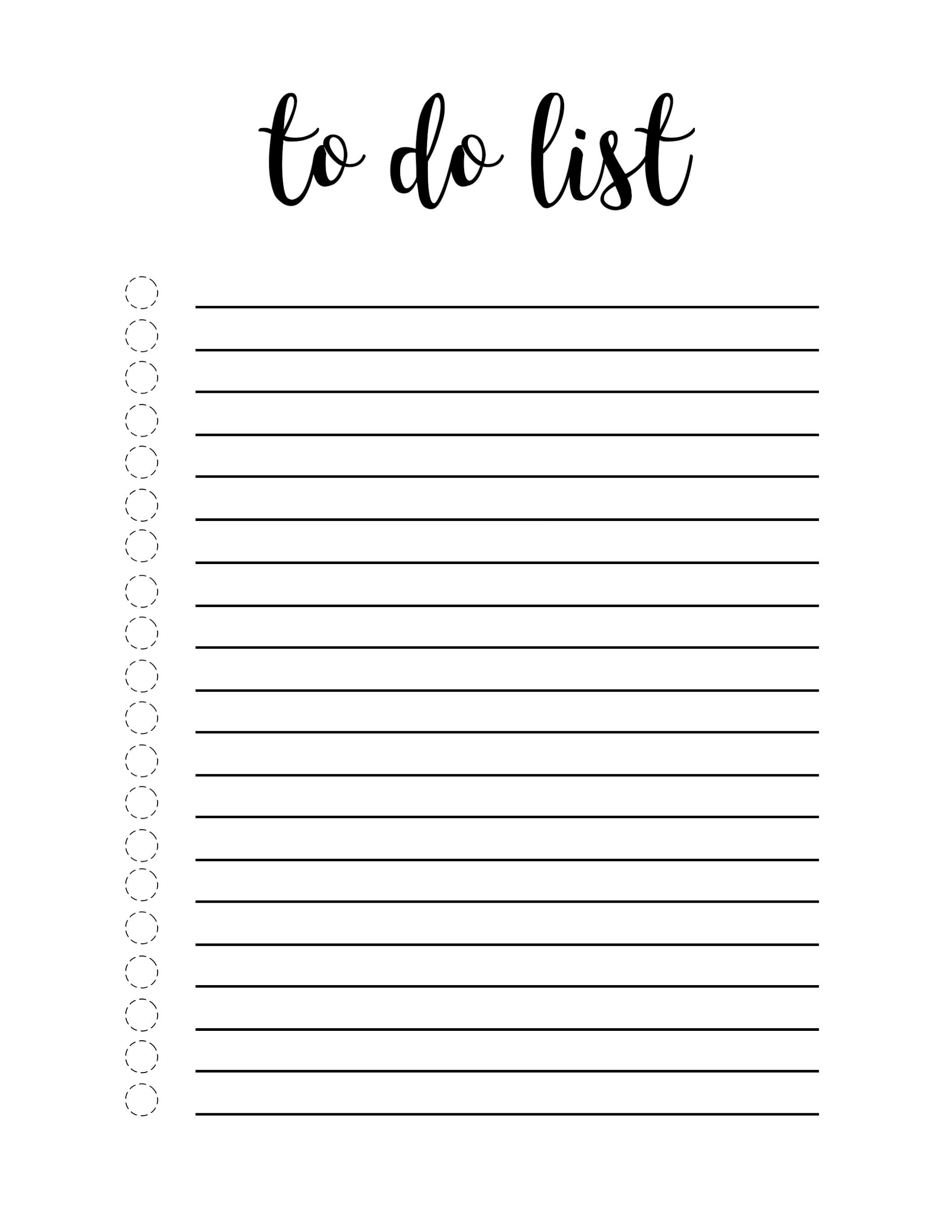 Monthly to Do List Template Free Printable to Do List Template Paper Trail Design