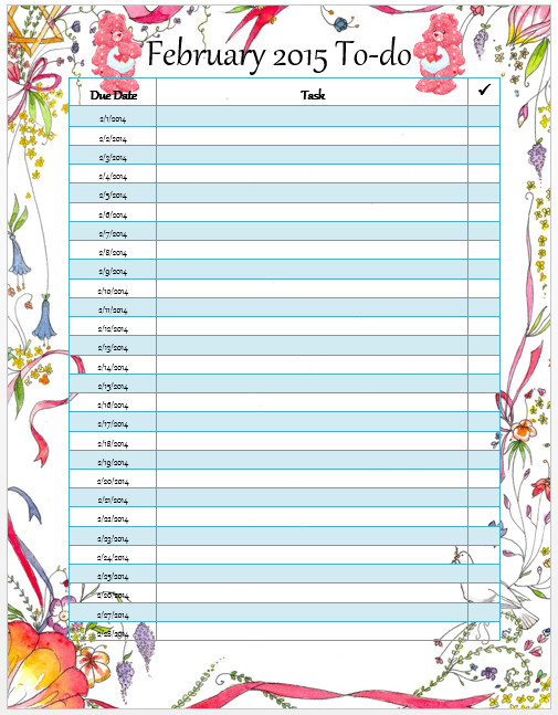 Monthly to Do List Template Monthly to Do List Template Microsoft Word Templates