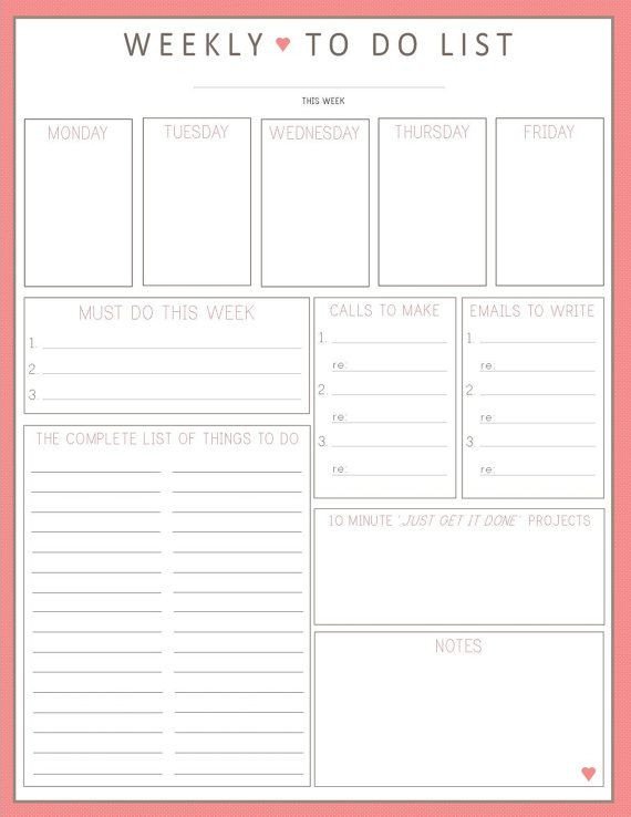 Monthly to Do List Template Pinterest • the World’s Catalog Of Ideas