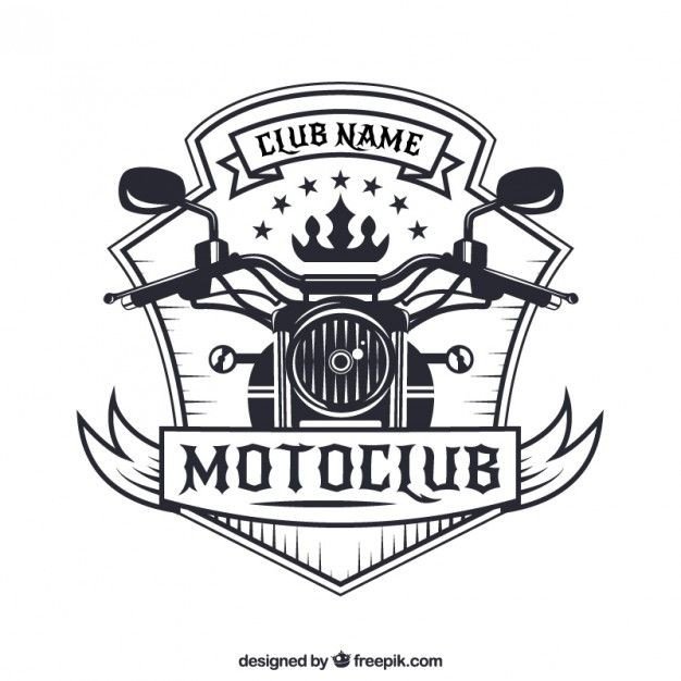 Motorcycle Club Patch Template Photoshop Emblema Da Motocicleta 03 Games