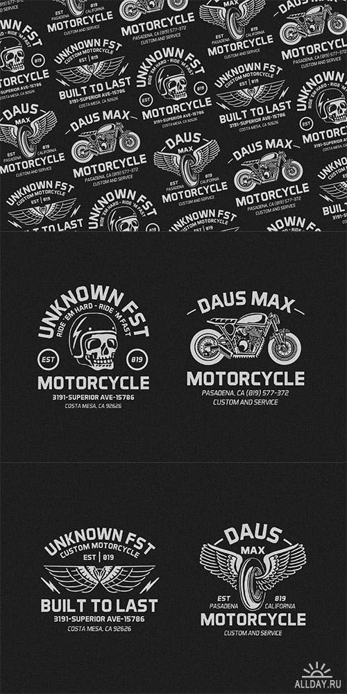 Motorcycle Club Patch Template Photoshop Vector Motorcycle Badges Logo Allday народный сайт о