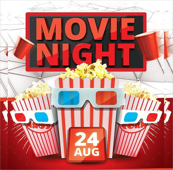 Movie Night Flyer Template Movie Night Flyer Template 17 Download In Vector Eps