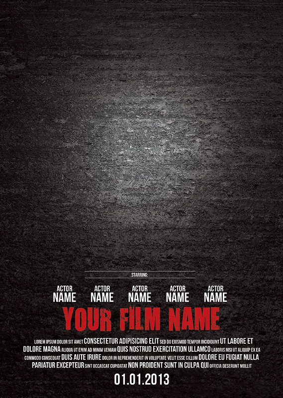 Movie Poster Template Free Poster Templates