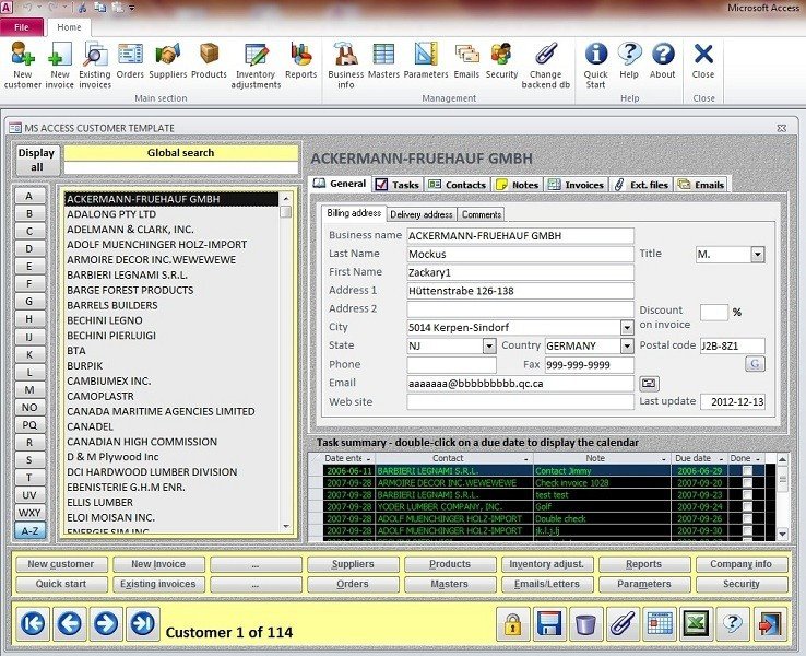 Ms Access Databases Templates Ms Access Crm Template