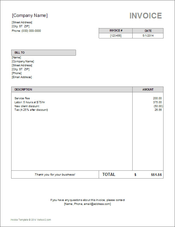Ms Excel Invoice Template 10 Simple Invoice Templates Every Freelancer Should Use