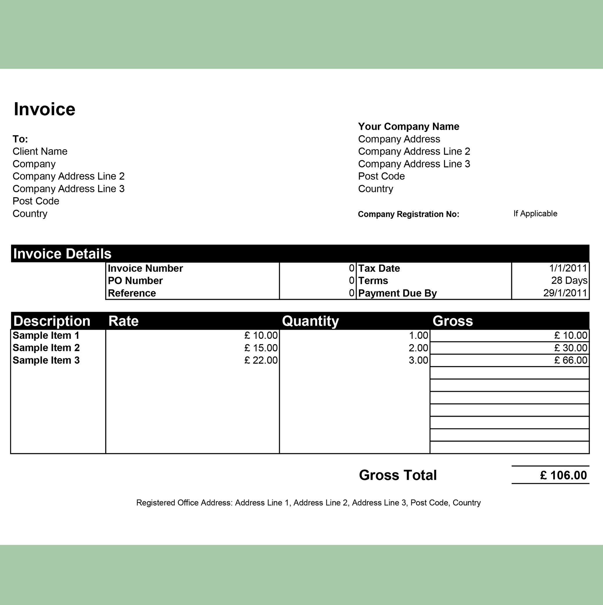 Ms Excel Invoice Template Free Invoice Templates by Invoiceberry the Grid System