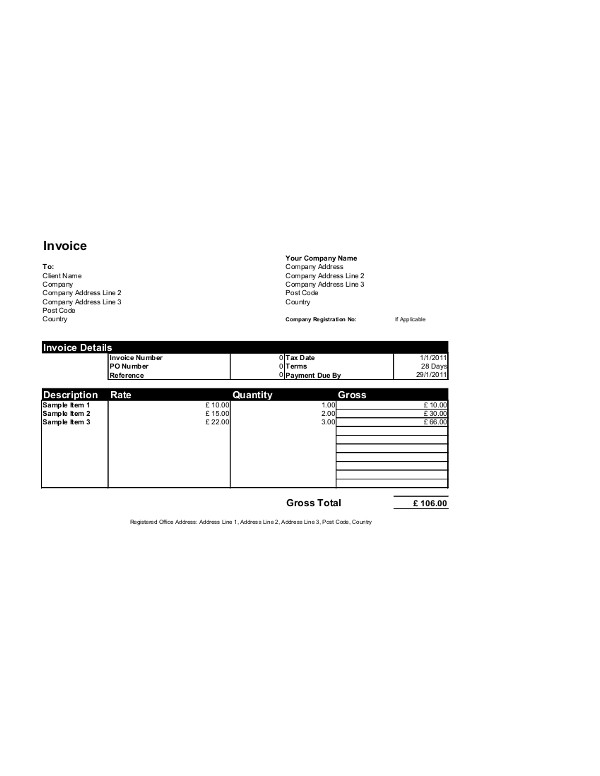 Ms Excel Invoice Template Free Invoice Templates for Word Excel Open Fice