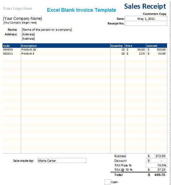 Ms Excel Invoice Template Get Salary Slip format In Excel – Microsoft Excel Templates