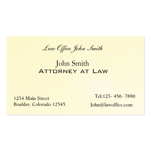 Ms Office Business Card Templates attorney at Law Office Double Sided Standard Business